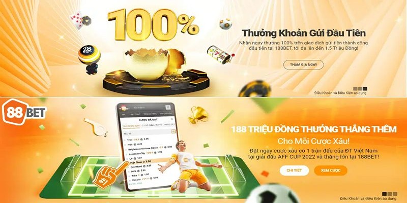 188bet - đăng ký nhận thưởng thành viên mới 88k